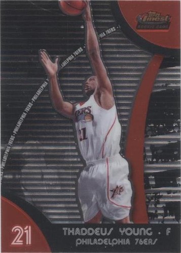 2007-08 Topps Finest - Thaddeus Young #80