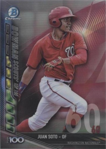 JUAN SOTO 2017 Bowman Chrome PSA 10 BLUE Refractor # 60/150