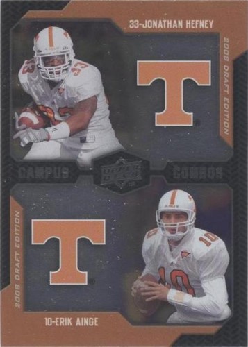 2008 Upper Deck Draft Edition Erik Ainge Jonathan Hefney #239