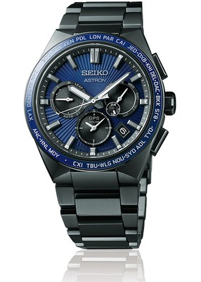 Pre-owned Seiko Astron Nexter Sbxc121 Navy Titanium Gps Radio Solar Men's Watch In Box