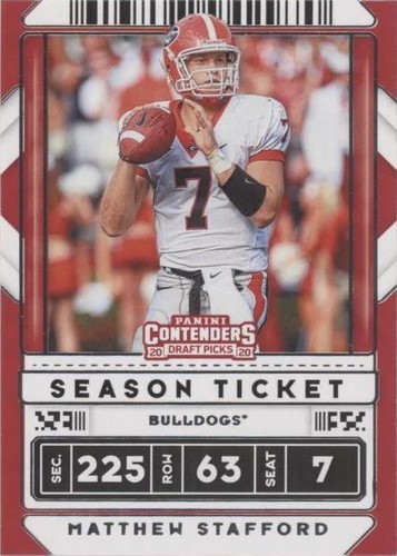 2020 Panini Contenders Draft Picks Matthew Stafford #69