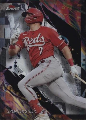2024 Finest Checkerboard Refractor Xfractor Spencer Steer Reds
