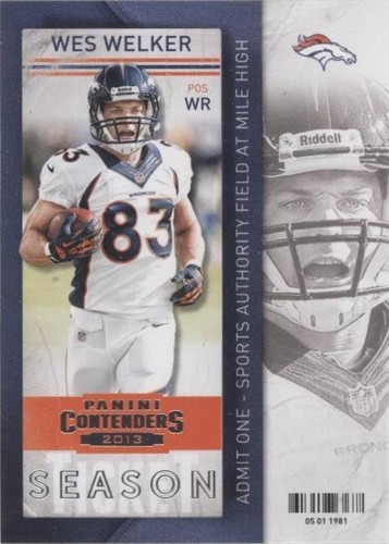 2013 Panini Contenders Wes Welker #16