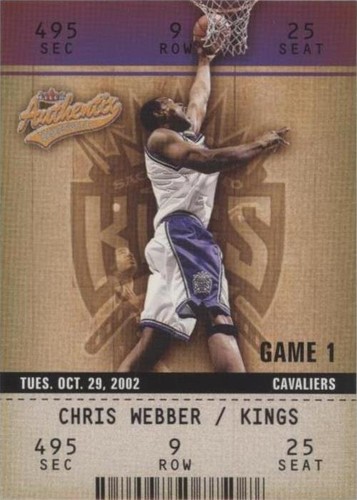 2002-03 Fleer Authentix - Chris Webber #24