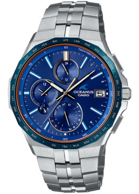 Pre-owned Casio Oceanus Manta Ocw-s5000f-2ajf Blue Bluetooth Men's Watch In Box