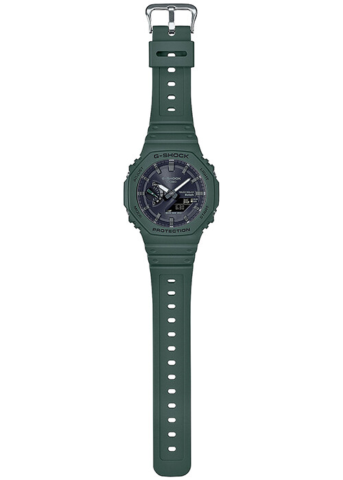 Pre-owned Casio G-shock Octagon Ga-b2100-3ajf Men's Watch Solar Bluetooth Green 2022