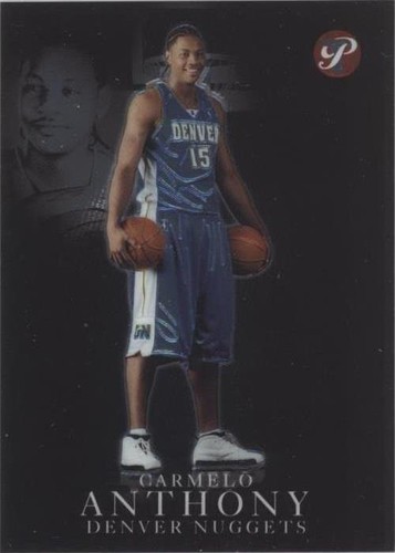 2003-04 Topps Chrome - Black Refractor #113 Carmelo Anthony
