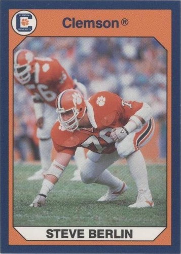1990 Collegiate Collection Clemson Tigers Steve Berlin #54