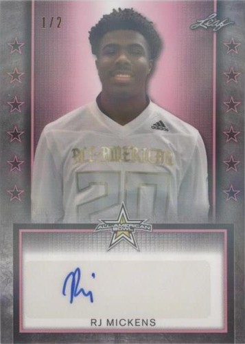 2020 Leaf Metal U.S. Army All-American Bowl Rj Mickens #ATA-RM1