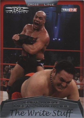 2008 TRISTAR TNA Wrestling Cross the Line - Kurt Angle Samoa Joe #80