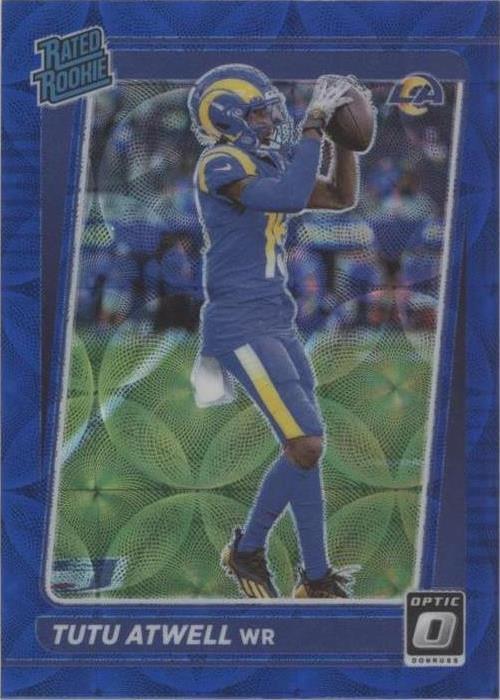 2021 Panini Donruss Optic - Rated Rookie Blue Scope Prizm #220 Tutu Atwell (RC)