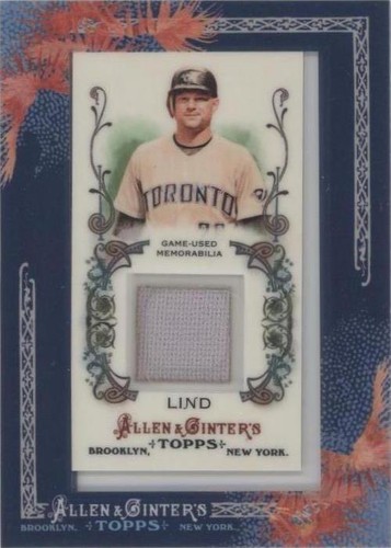 2011 Topps Allen & Ginter's - Adam Lind #AGR-AL