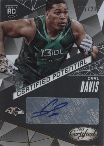 2015 Panini Certified Carl Davis #CP-CD