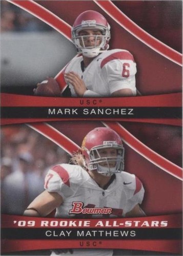 2009 Bowman Draft Picks Clay Matthews Mark Sanchez #ASC5