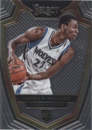 スポーツ選手 Panini Noir Andrew Wiggins RC patch auto 2014 Panini Noir Andrew Wiggins Rookie Patch Auto /99 4 clr