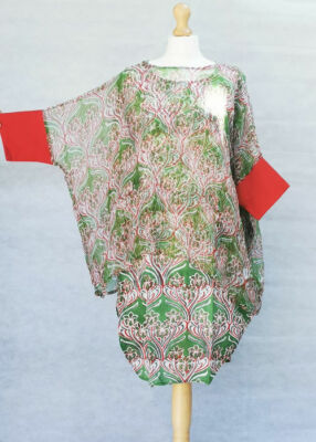 Nila Rubia viscose chiffon Sohar top - green pistil