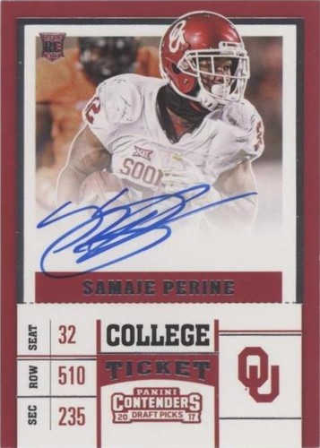 2017 Panini Contenders Draft Picks Samaje Perine #118