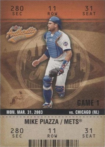 2003 Fleer Authentix - Mike Piazza #67