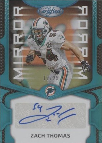 Zach Thomas 2023 Panini Flawless Distinguished Patch Ruby