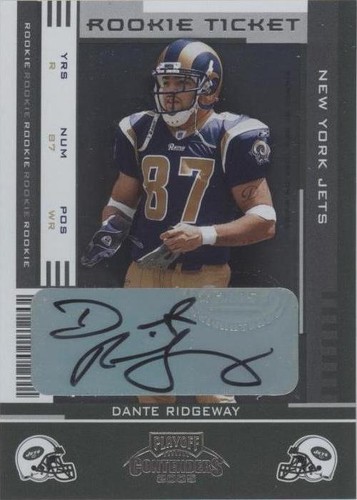 2005 Playoff Contenders Dante Ridgeway #128