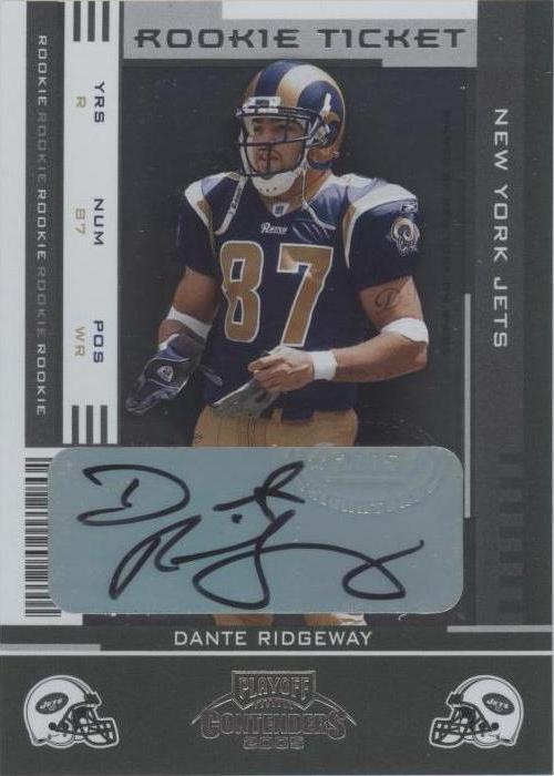 2005 Playoff Contenders Dante Ridgeway #128