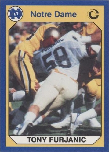 1990 Collegiate Collection University of Notre Dame Tony Furjanic #53