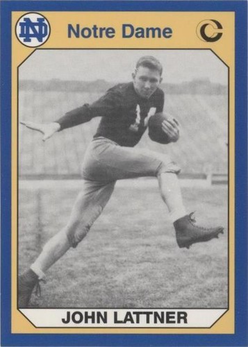 1990 Collegiate Collection University of Notre Dame Johnny Lattner #68