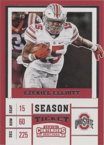 2017 Panini Contenders Draft Picks Ezekiel Elliott #37