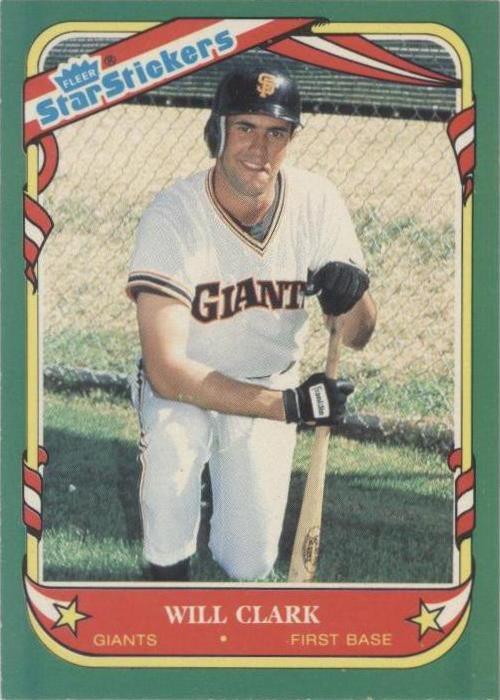1987 Fleer Star Stickers - #22 Will Clark (RC)