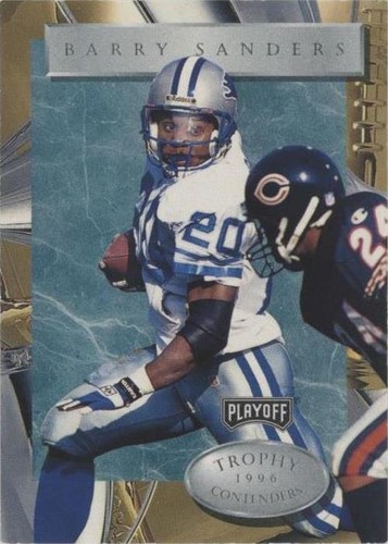 1996 Playoff Trophy Contenders Barry Sanders #20