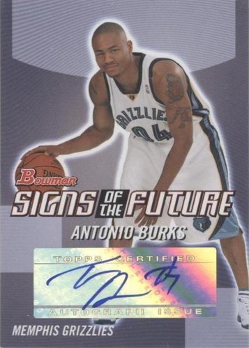 2004-05 Bowman Draft Picks & Prospects - Antonio Burks #SOF-AB