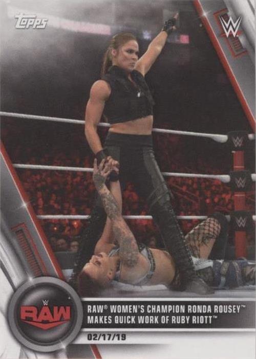 2020 Topps WWE Women's Division - RAW #12 Ronda Rousey, Ruby Riott for ...