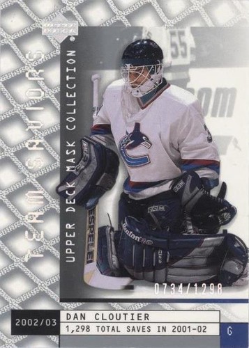 2002-03 Upper Deck Mask Collection - Dan Cloutier #103