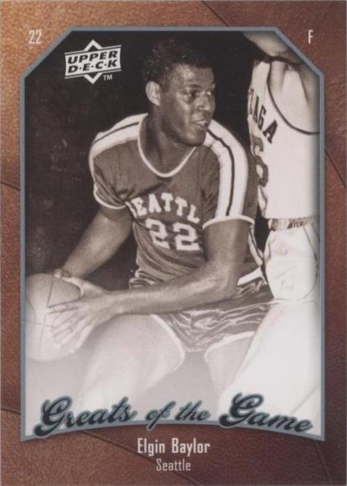 Grandes del juego de la cubierta superior 2009-10 - Elgin Baylor #57