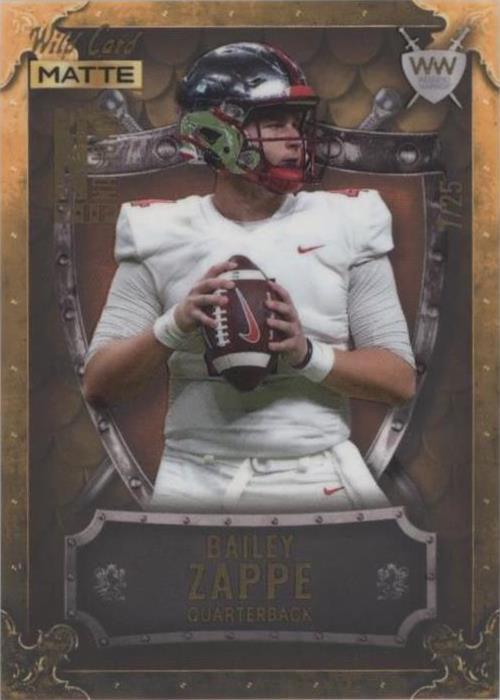 2022 Wild Card MATTE National Convention Bailey Zappe #WWN-3