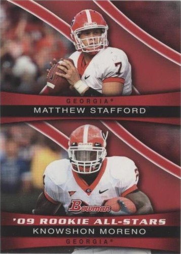 2009 Bowman Draft Picks Knowshon Moreno Matthew Stafford #ASC2