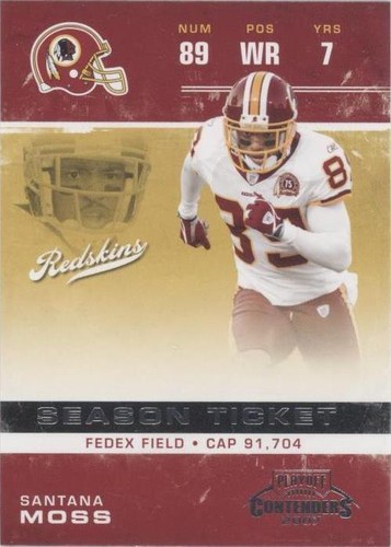 2007 Playoff Contenders Santana Moss #100