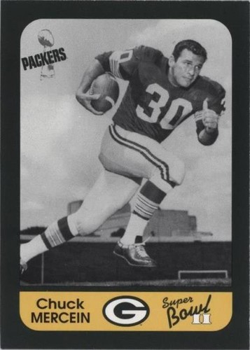 1991 Champion Cards Green Bay Packers Super Bowl II 25th Anniversary Chuck Mercein #17