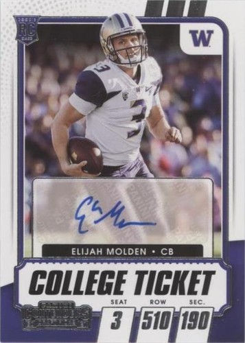 2021 Panini Contenders Draft Picks Elijah Molden Jake Browning #214