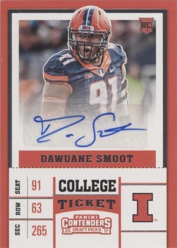 2017 Panini Contenders Draft Picks Dawuane Smoot #204