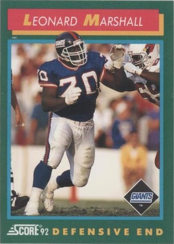 1992 Score Leonard Marshall #290