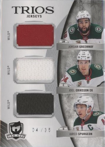 2020-21 Upper Deck The Cup - Jared Spurgeon Joel Eriksson Ek Jordan Greenway #C3-SEG