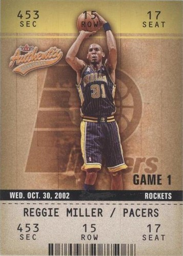 2002-03 Fleer Authentix - Reggie Miller #98