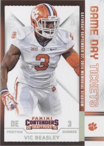 2015 Panini Contenders Draft Picks Vic Beasley #50