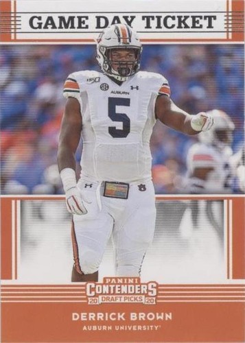 2020 Panini Contenders Draft Picks Derrick Brown #18
