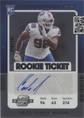 2021 Panini Contenders Optic Carlos Basham Jr. #169