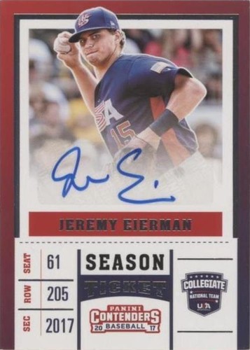 2017 Panini Elite Extra Edition - Jeremy Eierman #USAT-JE