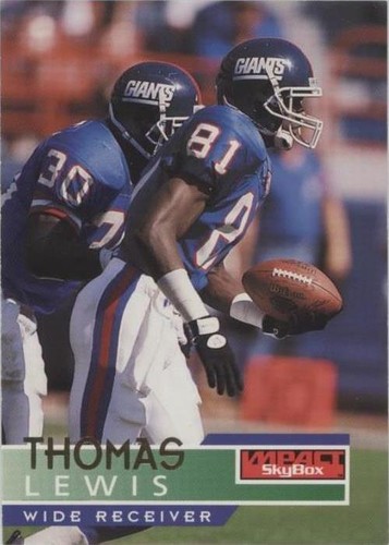 1995 Skybox Impact Thomas Lewis #102
