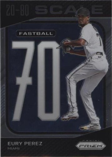 Eury Pérez, Walker Buehler Eury Perez 2023 Panini Select #72 White Prizm #/149 Miami