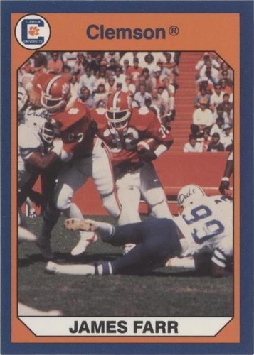 1990 Collegiate Collection Clemson Tigers James Farr #62